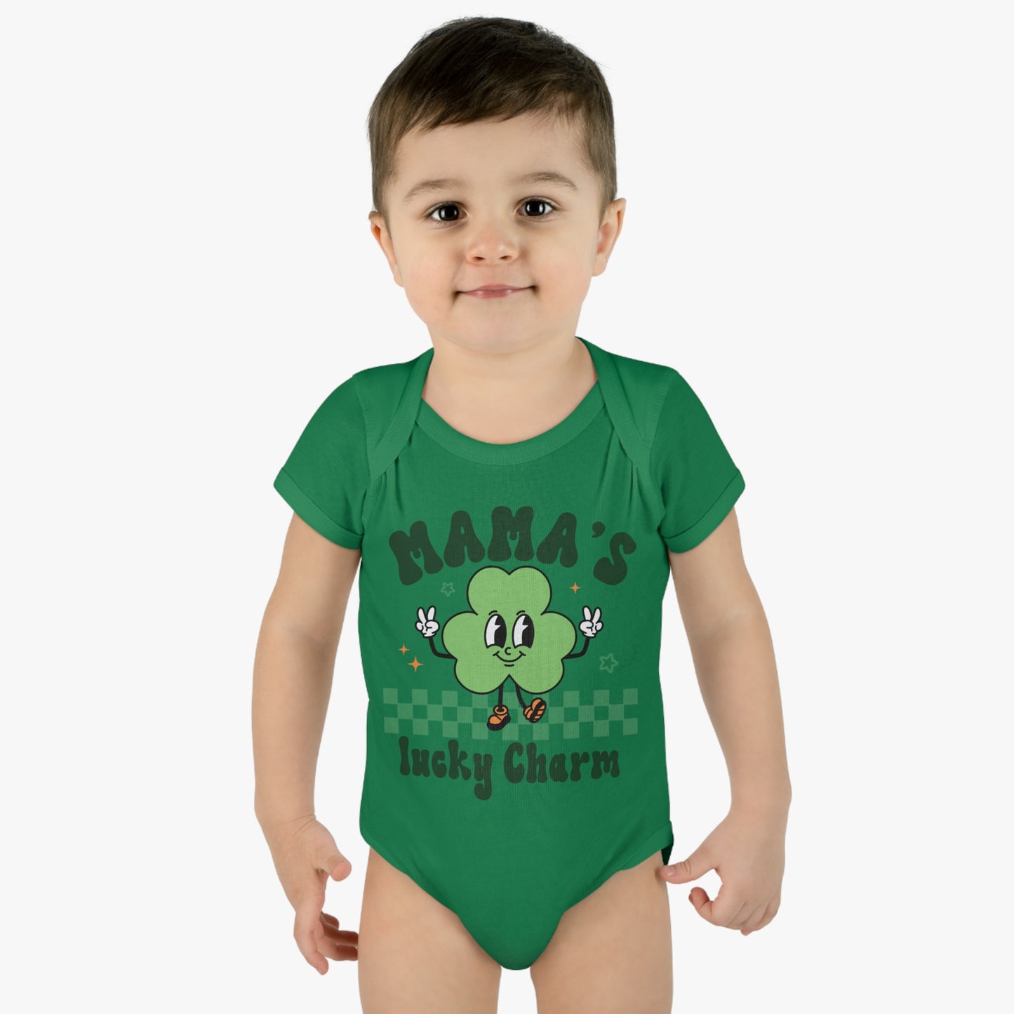 St Patricks Mamas Lucky Charm Infant Onesie Baby Rib Bodysuit