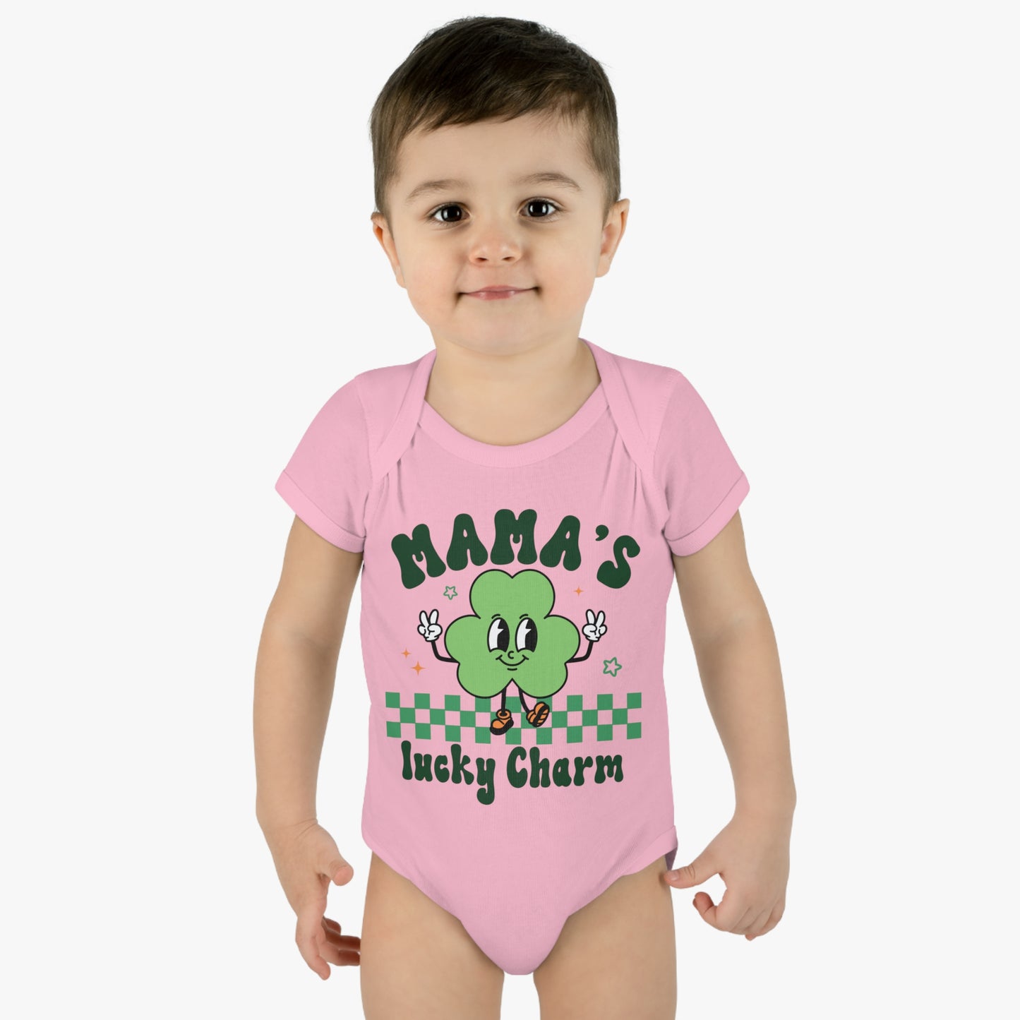 St Patricks Mamas Lucky Charm Infant Onesie Baby Rib Bodysuit