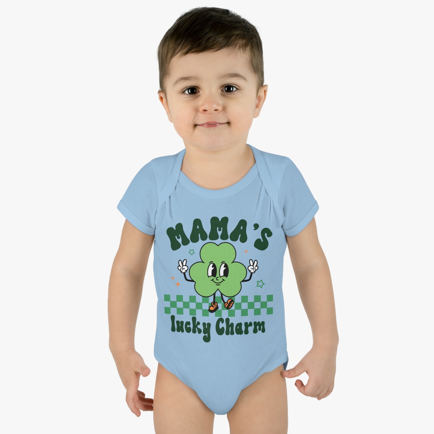 St Patricks Mamas Lucky Charm Infant Onesie Baby Rib Bodysuit