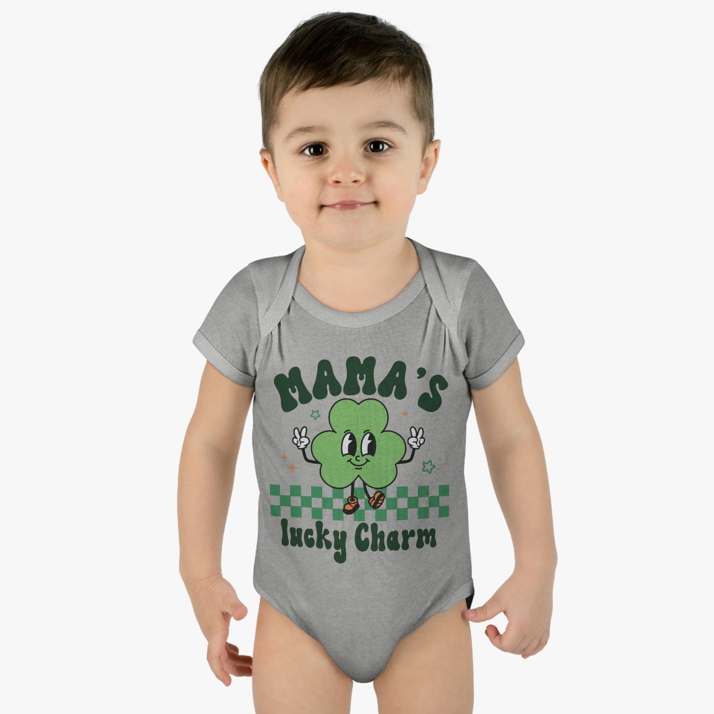 St Patricks Mamas Lucky Charm Infant Onesie Baby Rib Bodysuit
