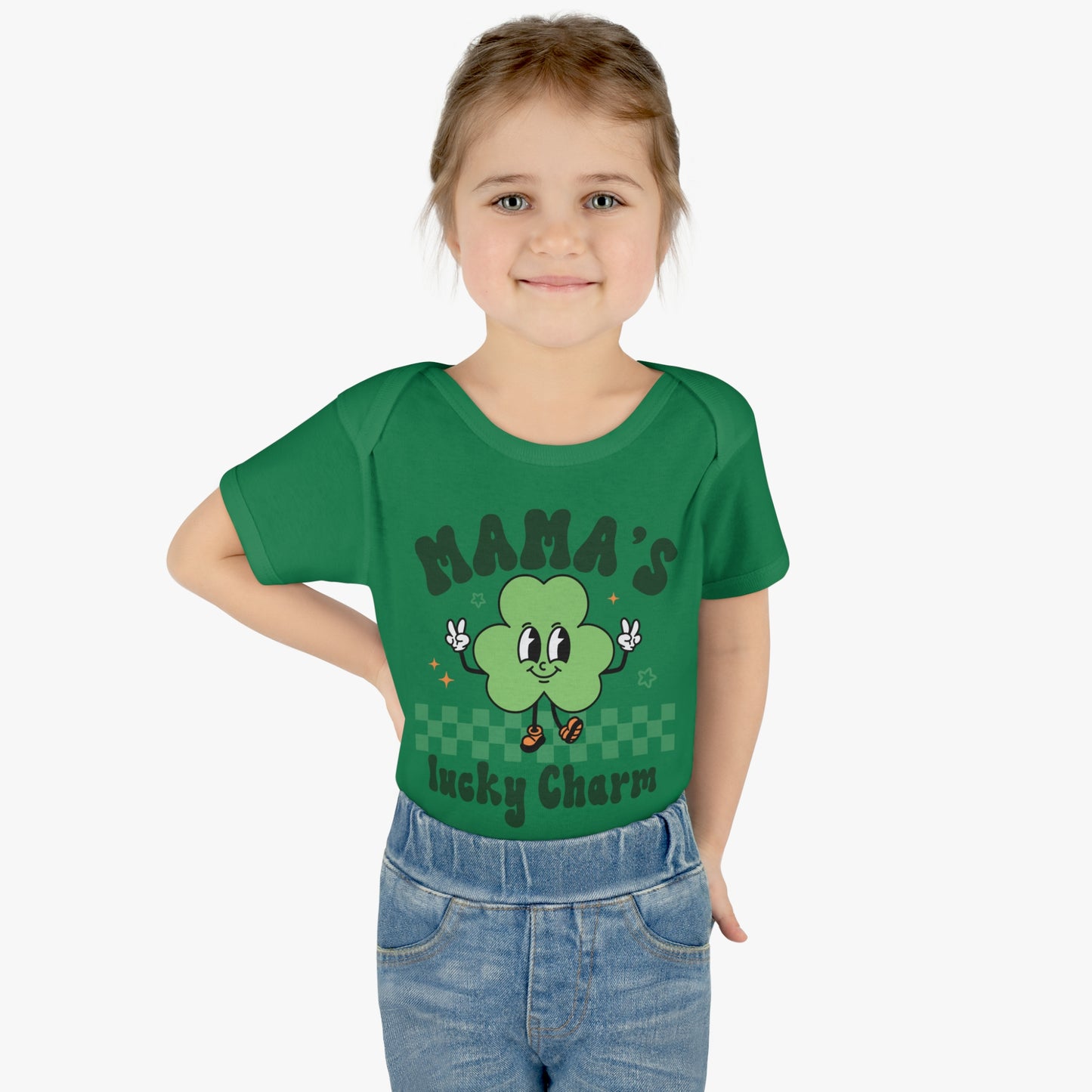 St Patricks Mamas Lucky Charm Infant Onesie Baby Rib Bodysuit