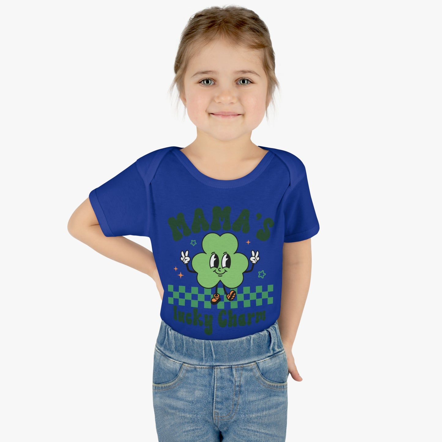 St Patricks Mamas Lucky Charm Infant Onesie Baby Rib Bodysuit