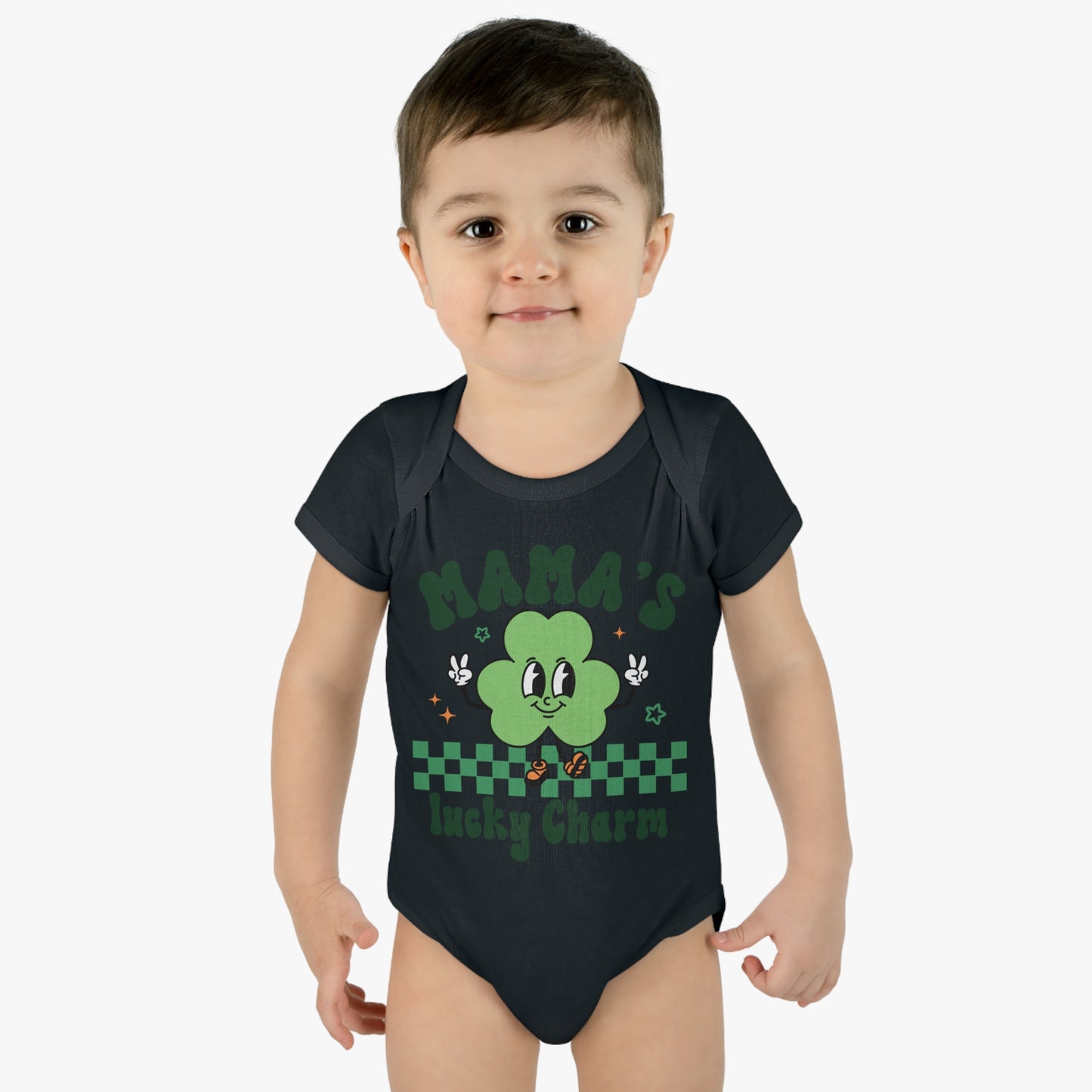 St Patricks Mamas Lucky Charm Infant Onesie Baby Rib Bodysuit