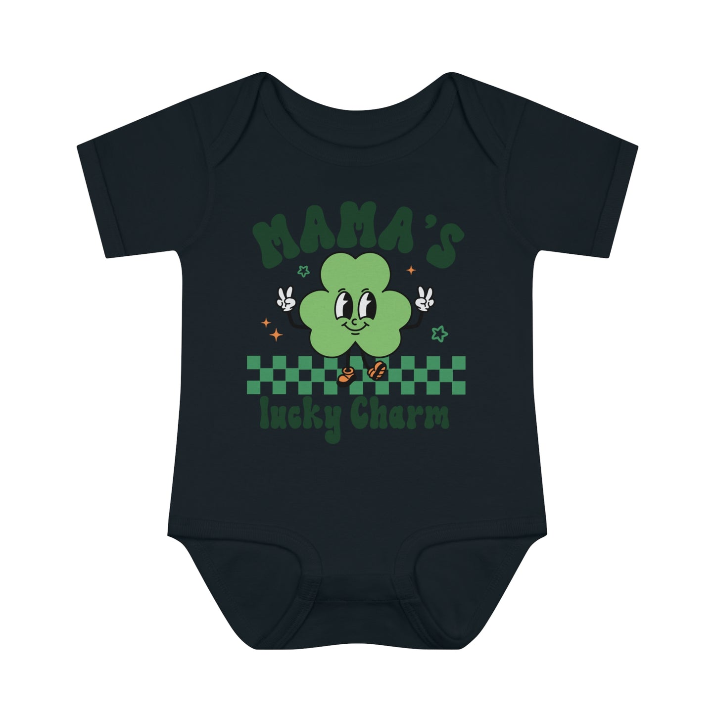St Patricks Mamas Lucky Charm Infant Onesie Baby Rib Bodysuit