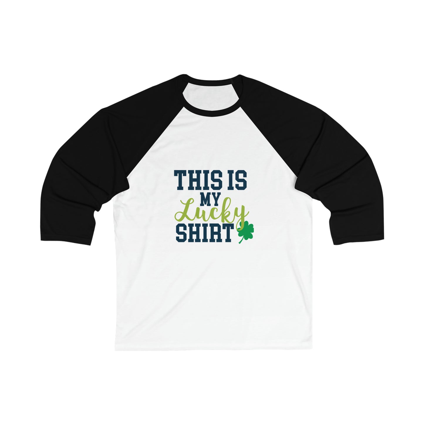 St Patricks Day Lucky Shirt Unisex 34 Sleeve Baseball Tee