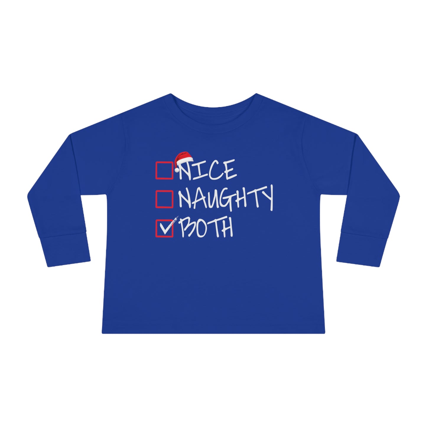 Nice naughty both holiday checklist Toddler Long Sleeve Tee
