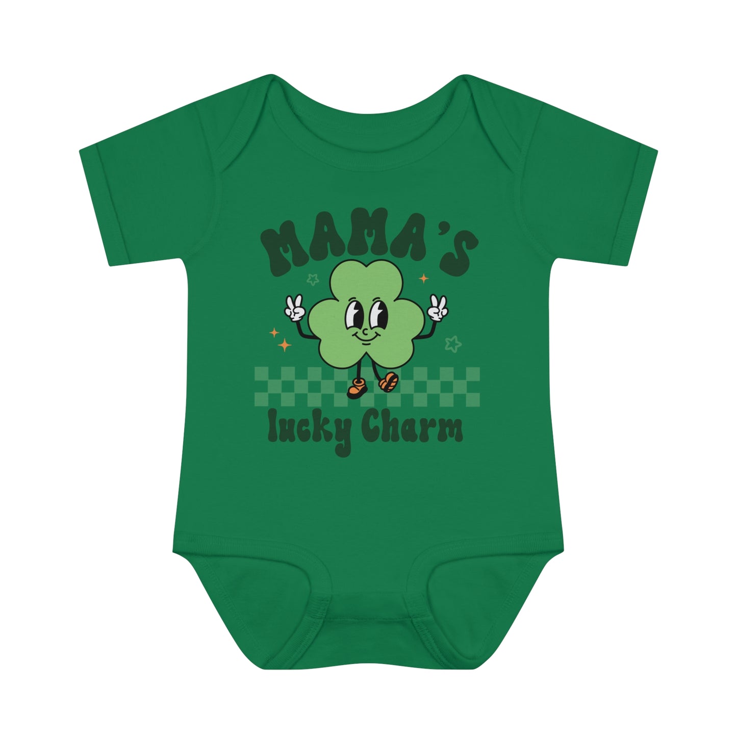 St Patricks Mamas Lucky Charm Infant Onesie Baby Rib Bodysuit