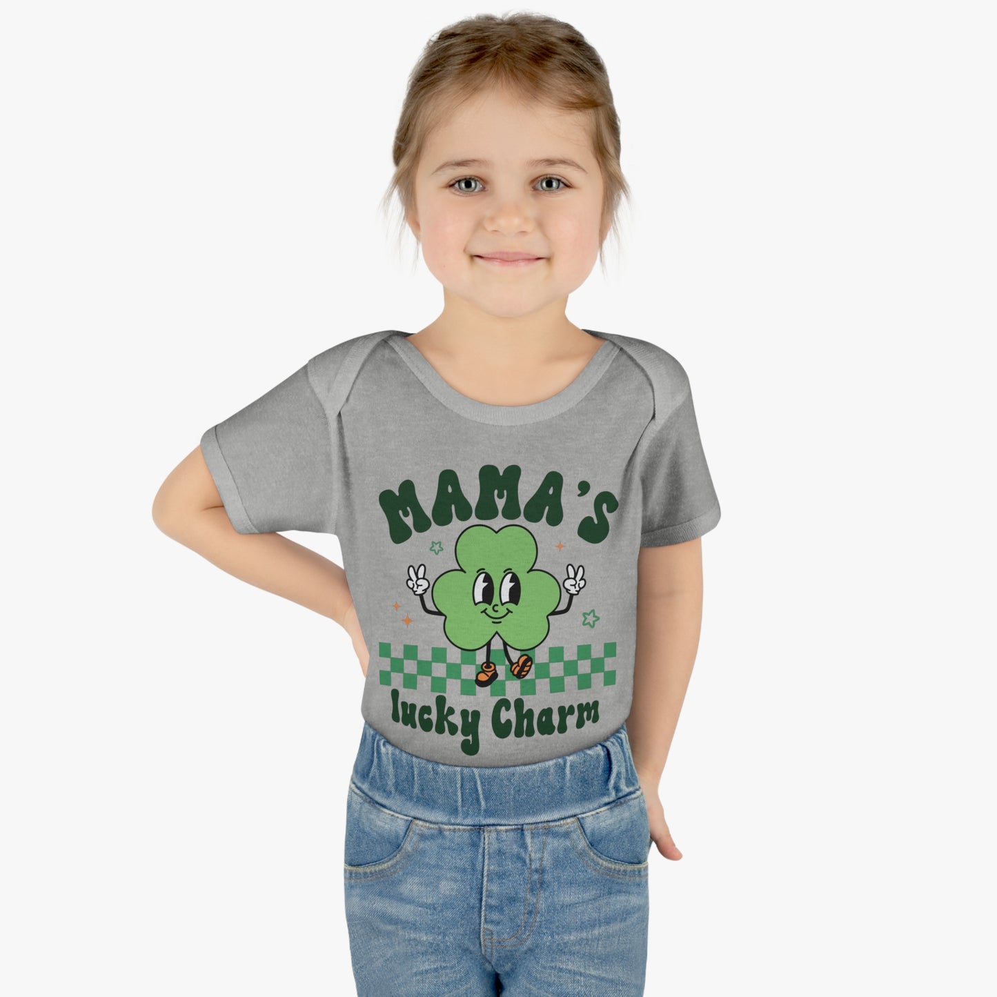 St Patricks Mamas Lucky Charm Infant Onesie Baby Rib Bodysuit