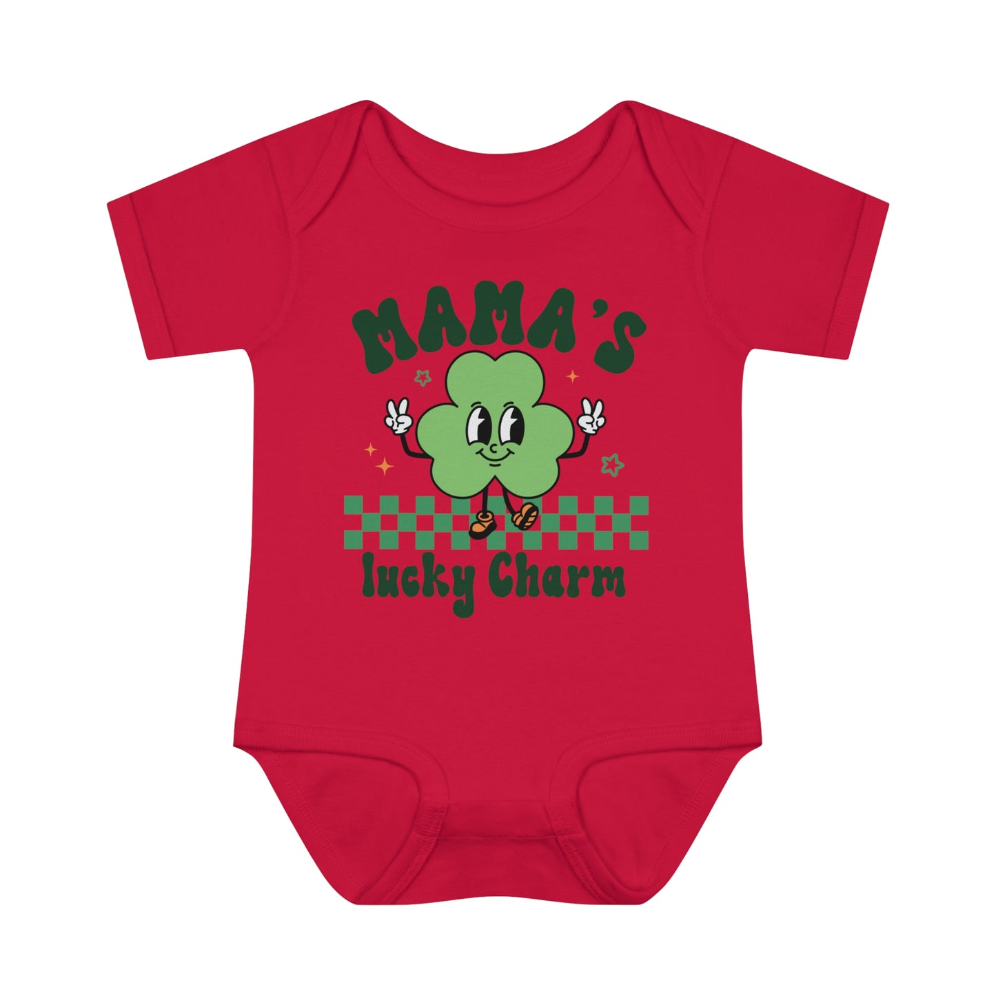 St Patricks Mamas Lucky Charm Infant Onesie Baby Rib Bodysuit