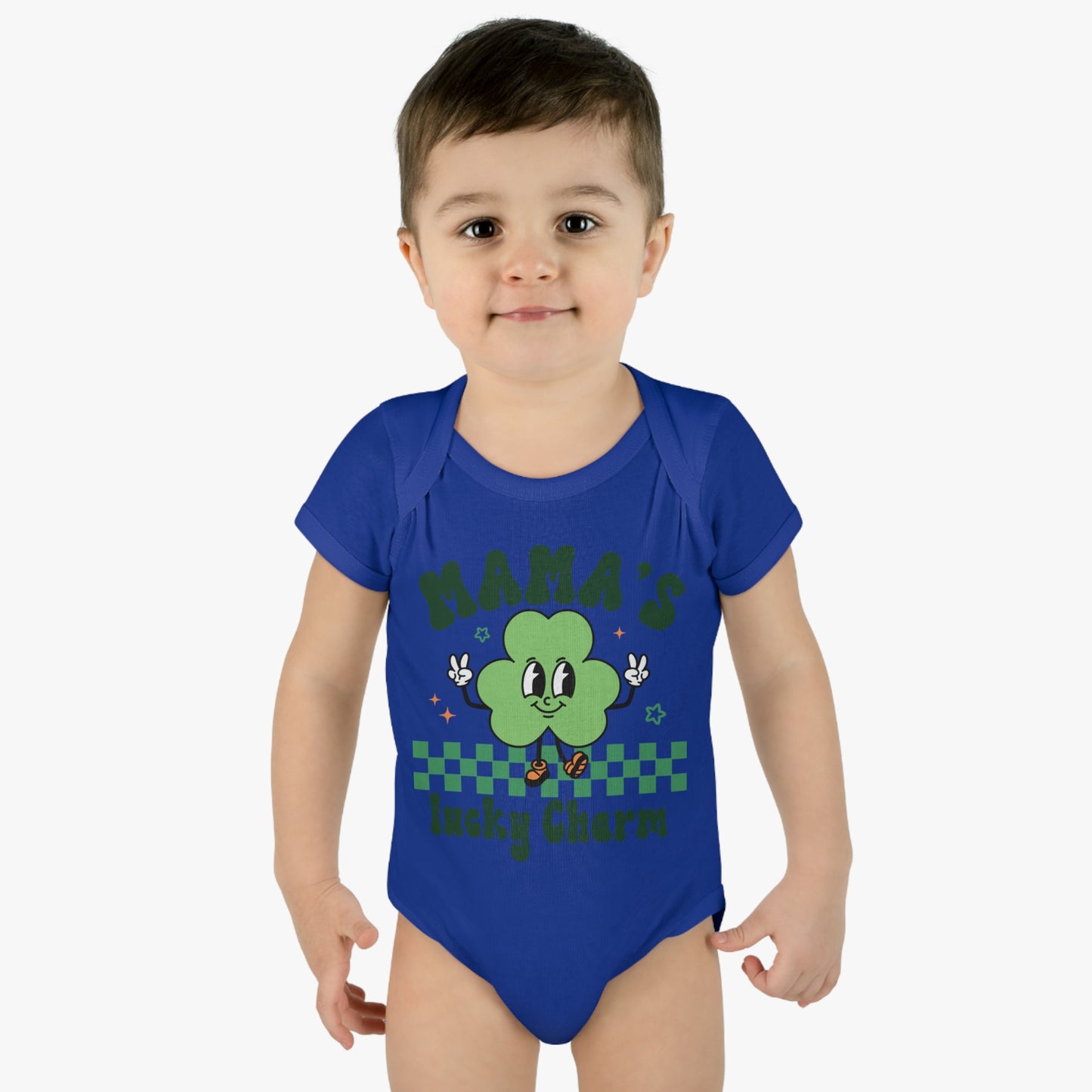 St Patricks Mamas Lucky Charm Infant Onesie Baby Rib Bodysuit