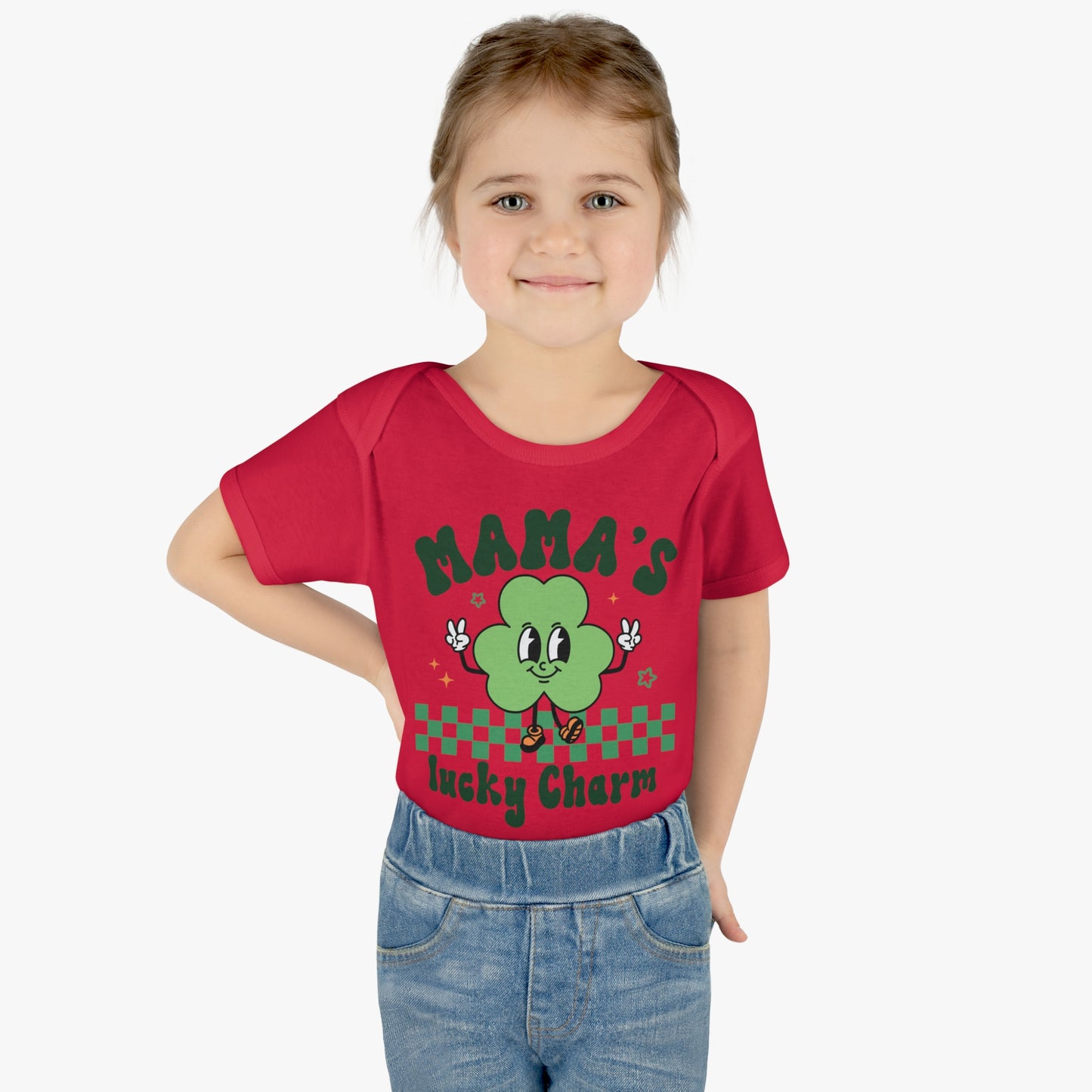 St Patricks Mamas Lucky Charm Infant Onesie Baby Rib Bodysuit