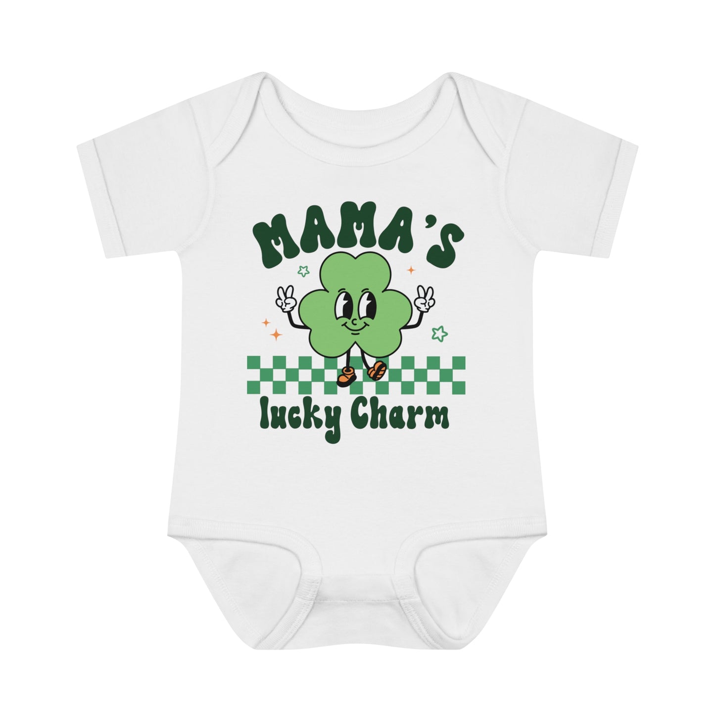 St Patricks Mamas Lucky Charm Infant Onesie Baby Rib Bodysuit