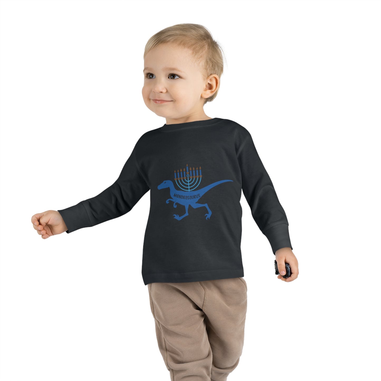 Menorahsaurus holidayToddler Long Sleeve Tee