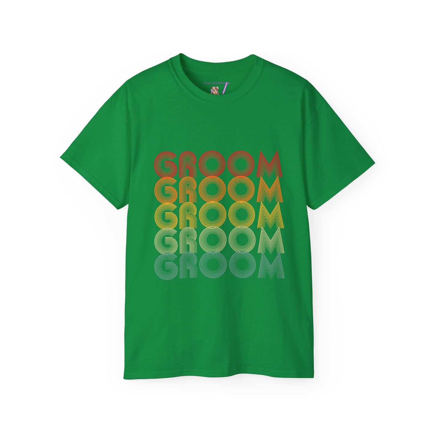 Groom Engagement Party Retro Fade, S-5XL, Unisex Ultra Cotton Tee