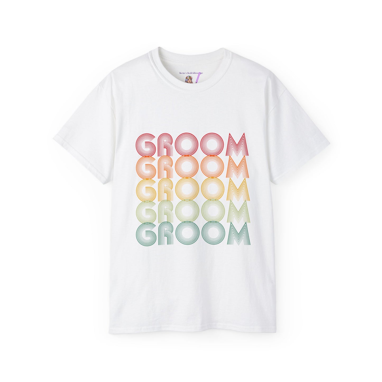 Groom Engagement Party Retro Fade, S-5XL, Unisex Ultra Cotton Tee