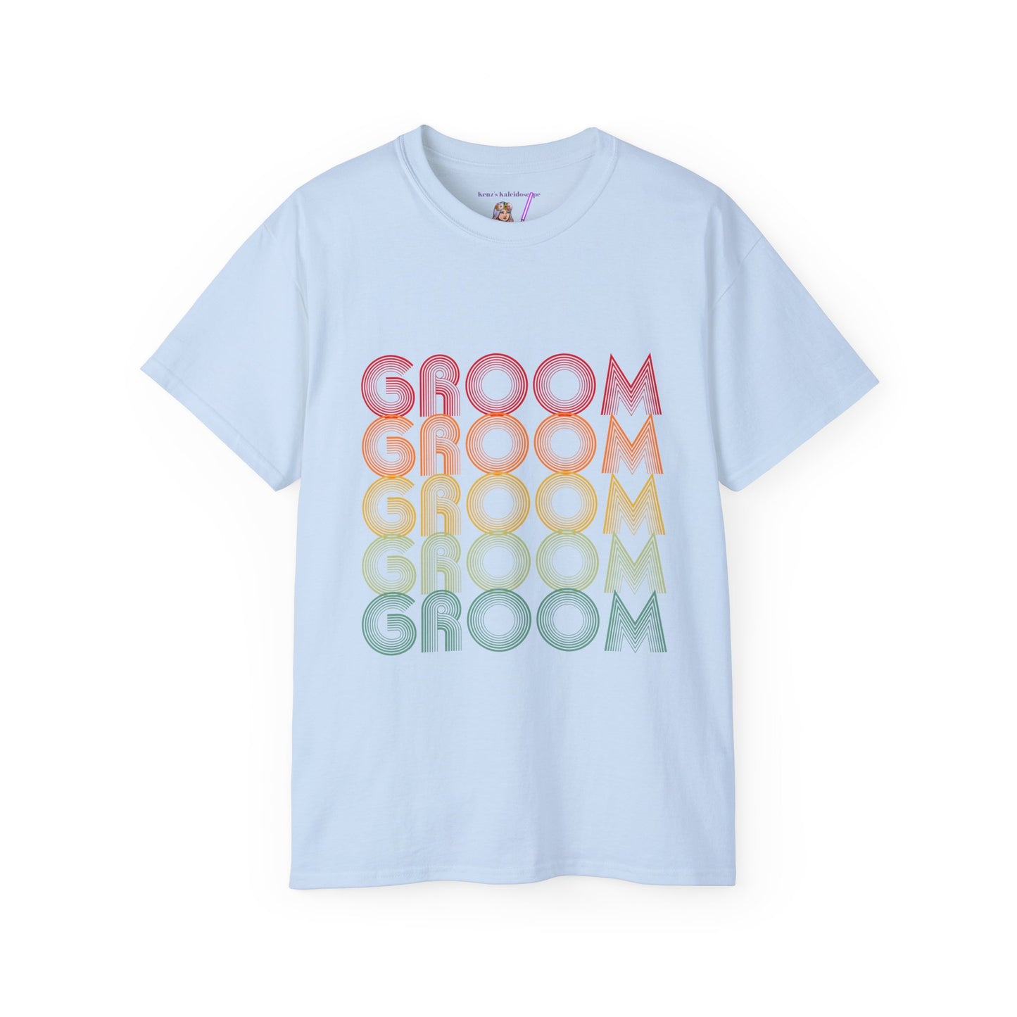 Groom Engagement Party Retro Fade, S-5XL, Unisex Ultra Cotton Tee