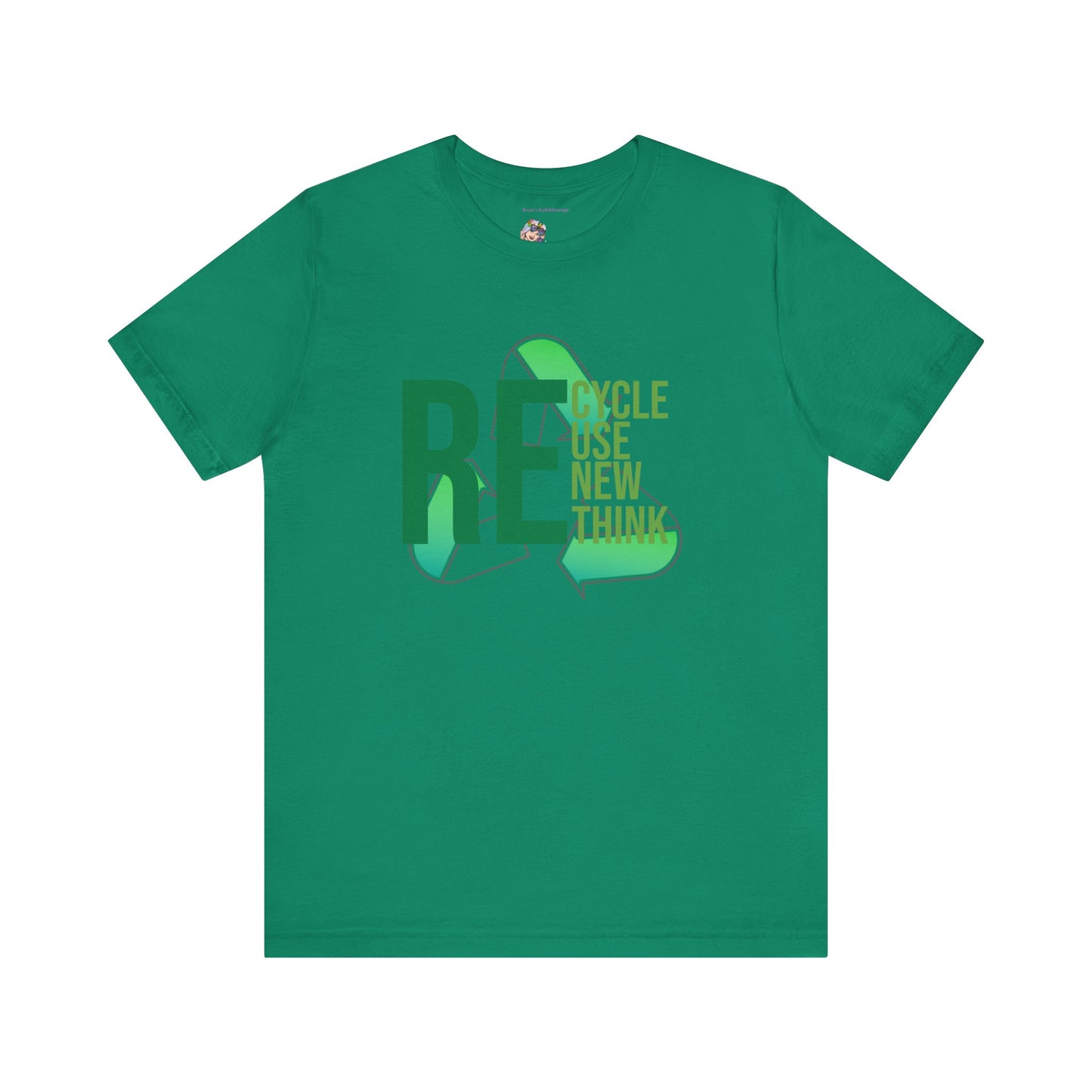 Recycle Reuse Renew Rethink Earthday S-3XL Unisex Jersey Short Sleeve Tee