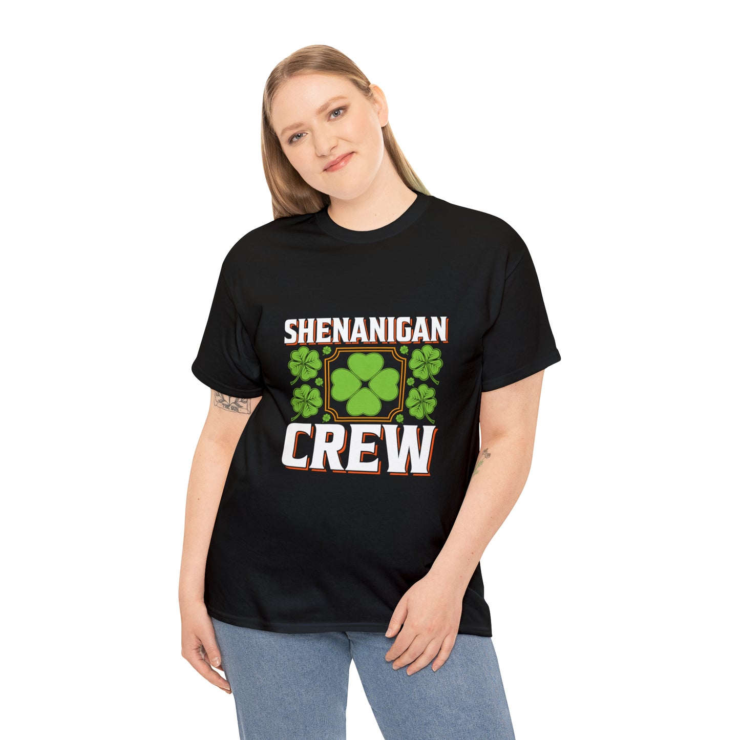 Unisex Shenanigan's Matching Family Shenanigans Crew St Patricks Day Heavy Cotton Tee