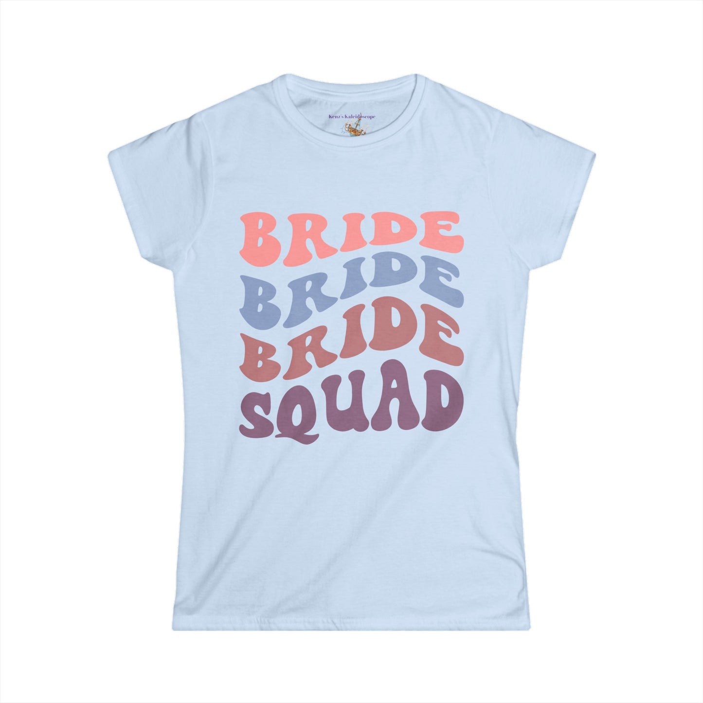 Bride Squad Retro Repeat, S-2XL, Women's Softstyle Tee
