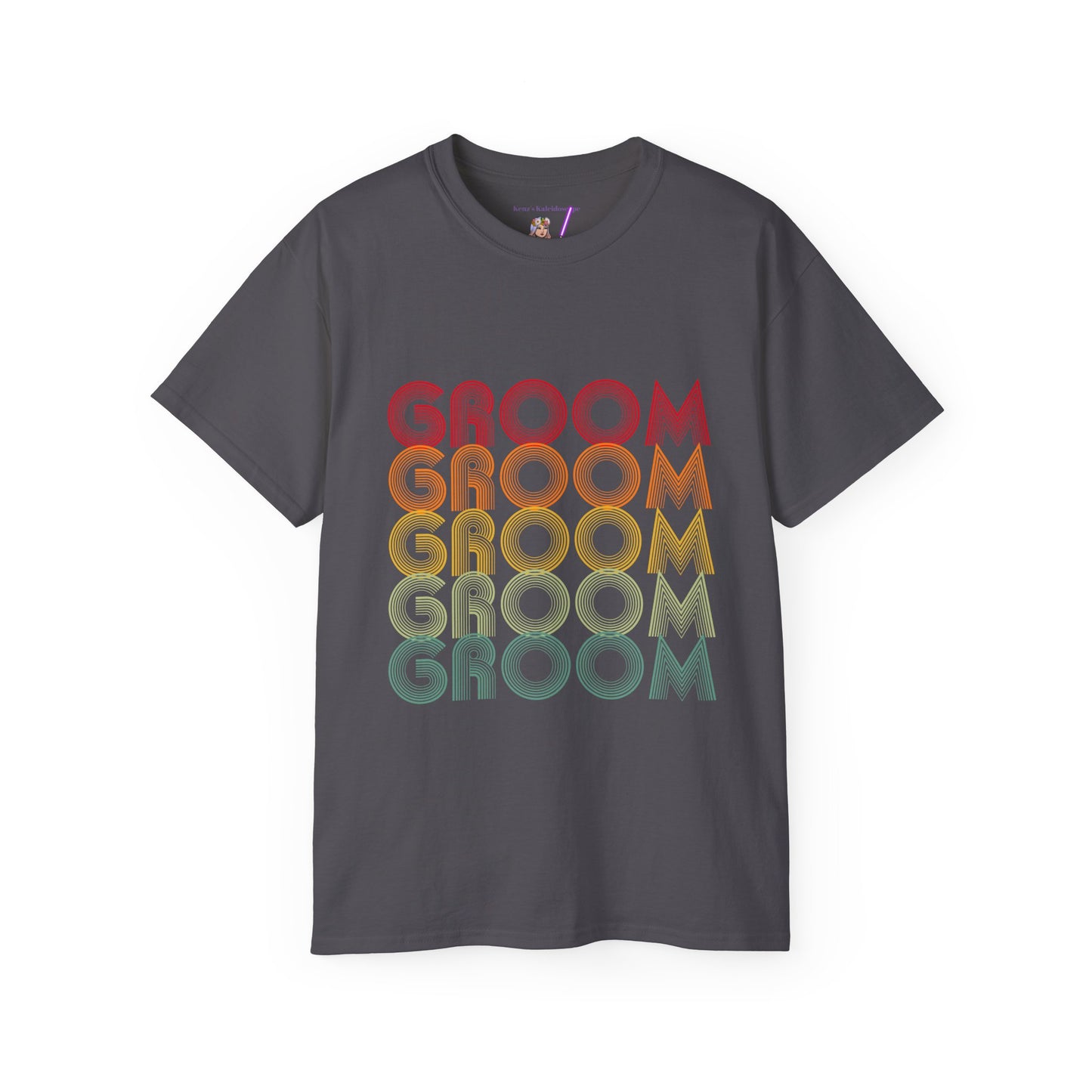 Groom Engagement Party Retro Fade, S-5XL, Unisex Ultra Cotton Tee