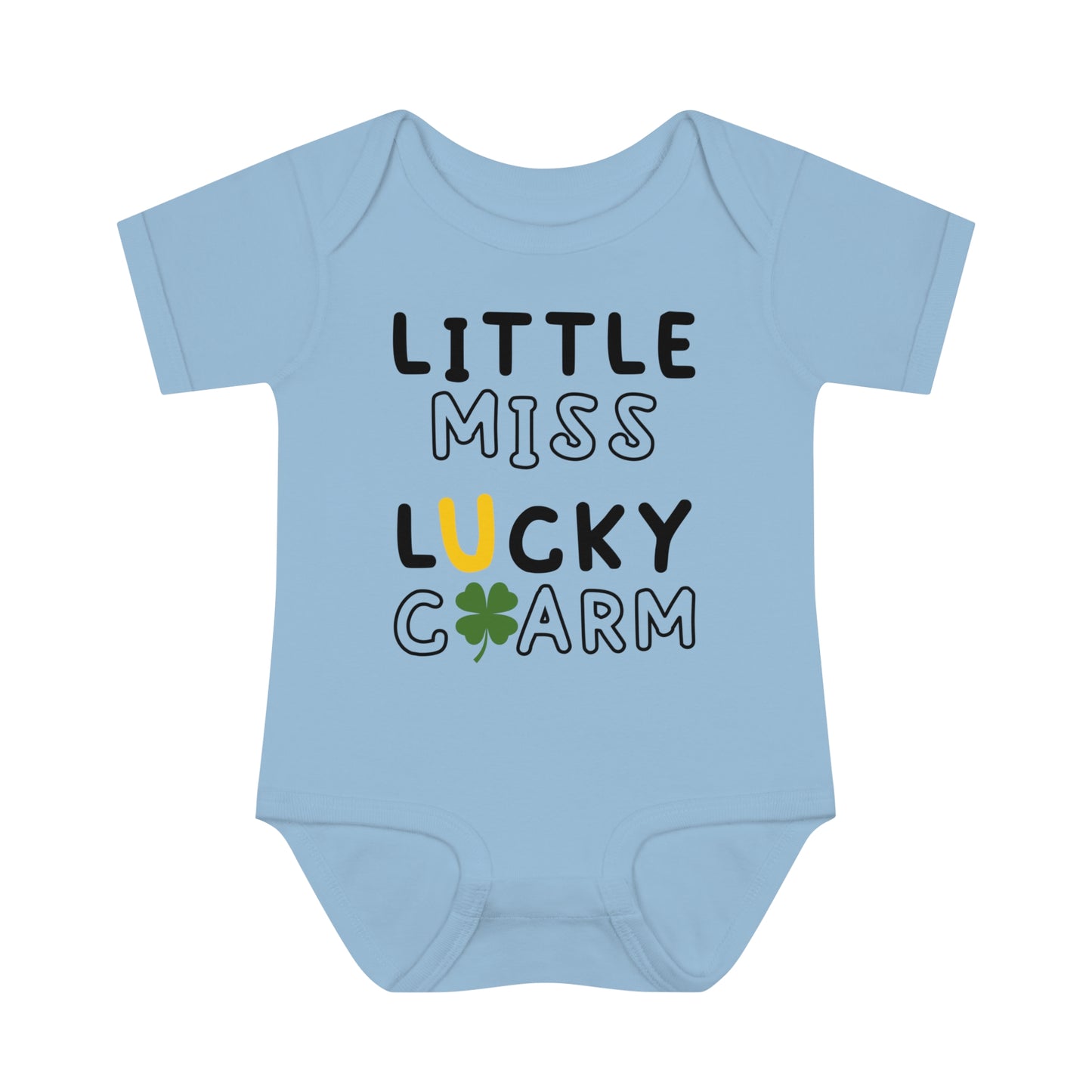 St Patricks Little Miss Lucky Charm Infant Onesie Baby Rib Bodysuit
