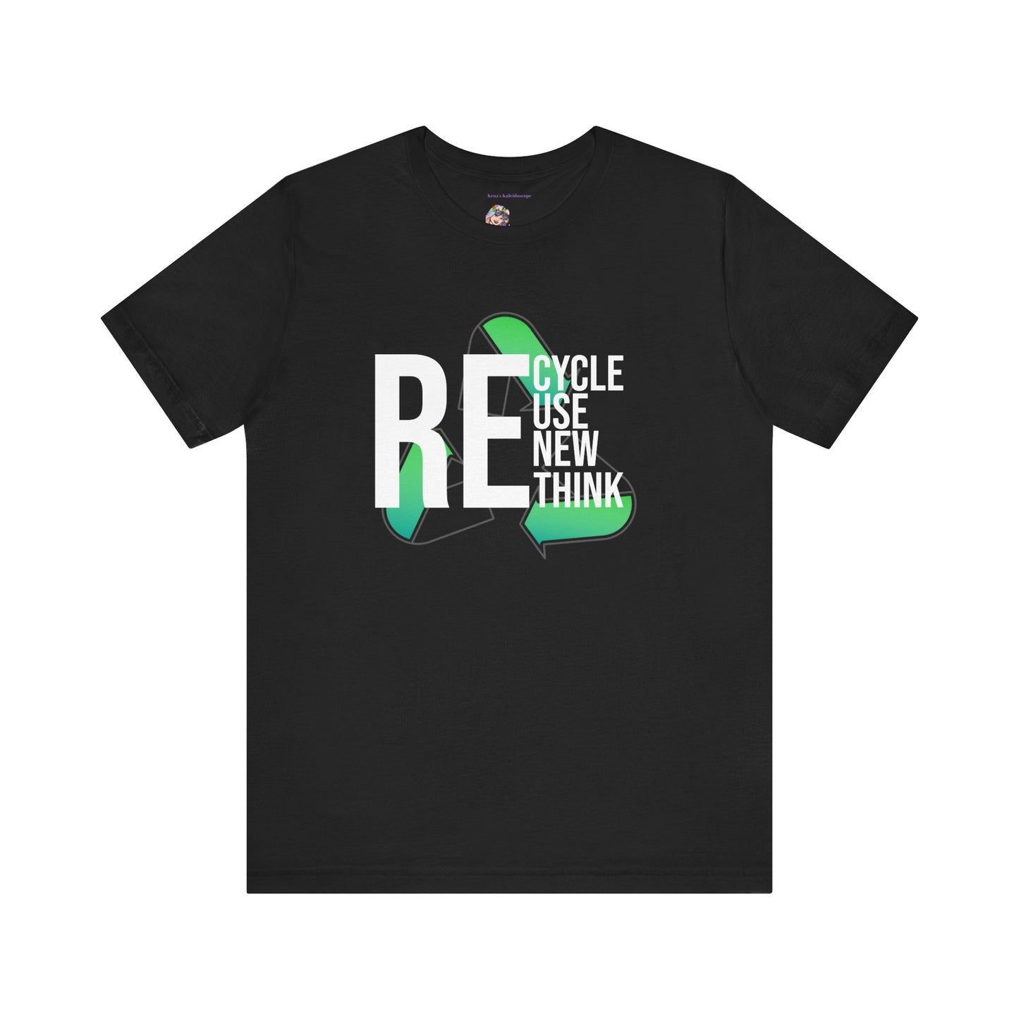 Recycle Reuse Renew Rethink Earthday S-3XL Unisex Jersey Short Sleeve Tee