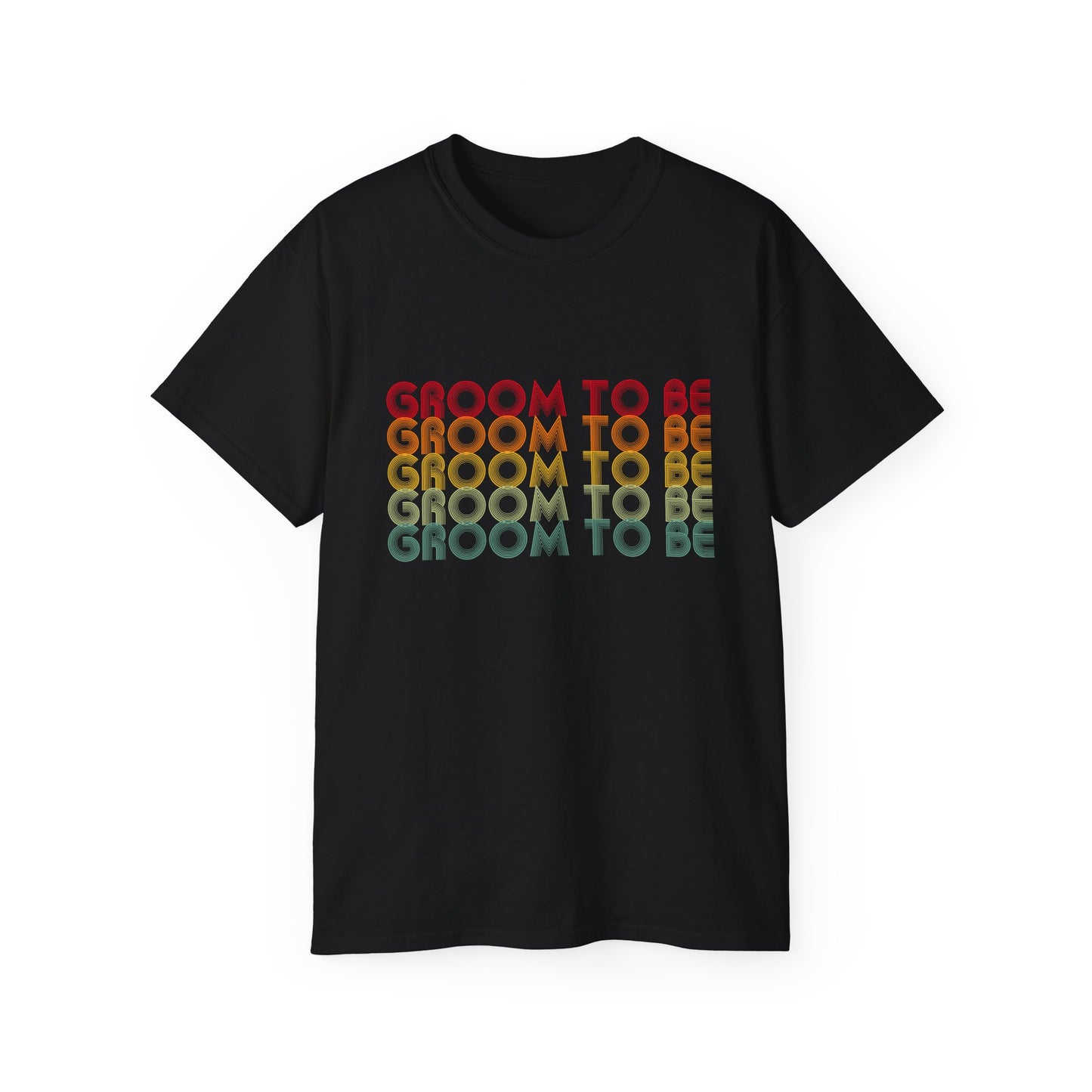 Groom To Be Engagement Party Retro Fade, S-5XL, Unisex Ultra Cotton Tee