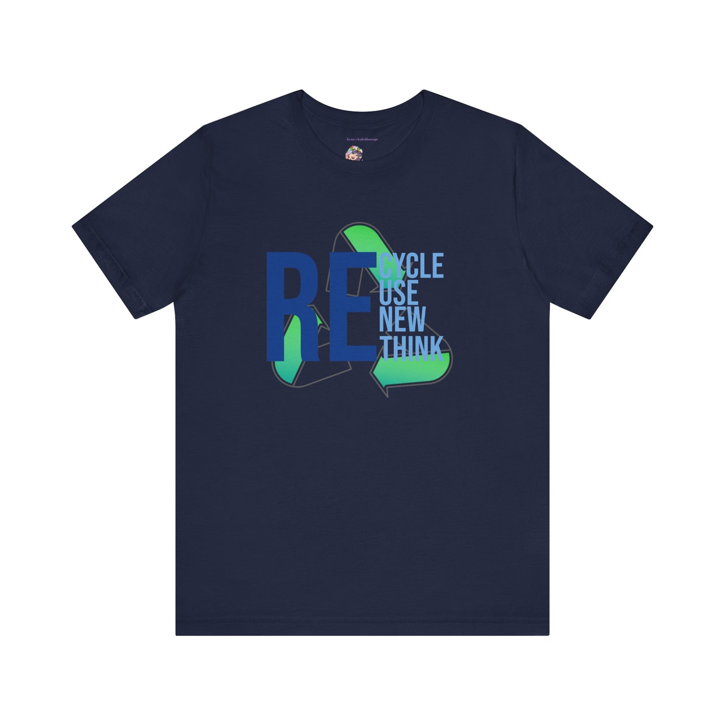 Recycle Reuse Renew Rethink Earthday S-3XL Unisex Jersey Short Sleeve Tee