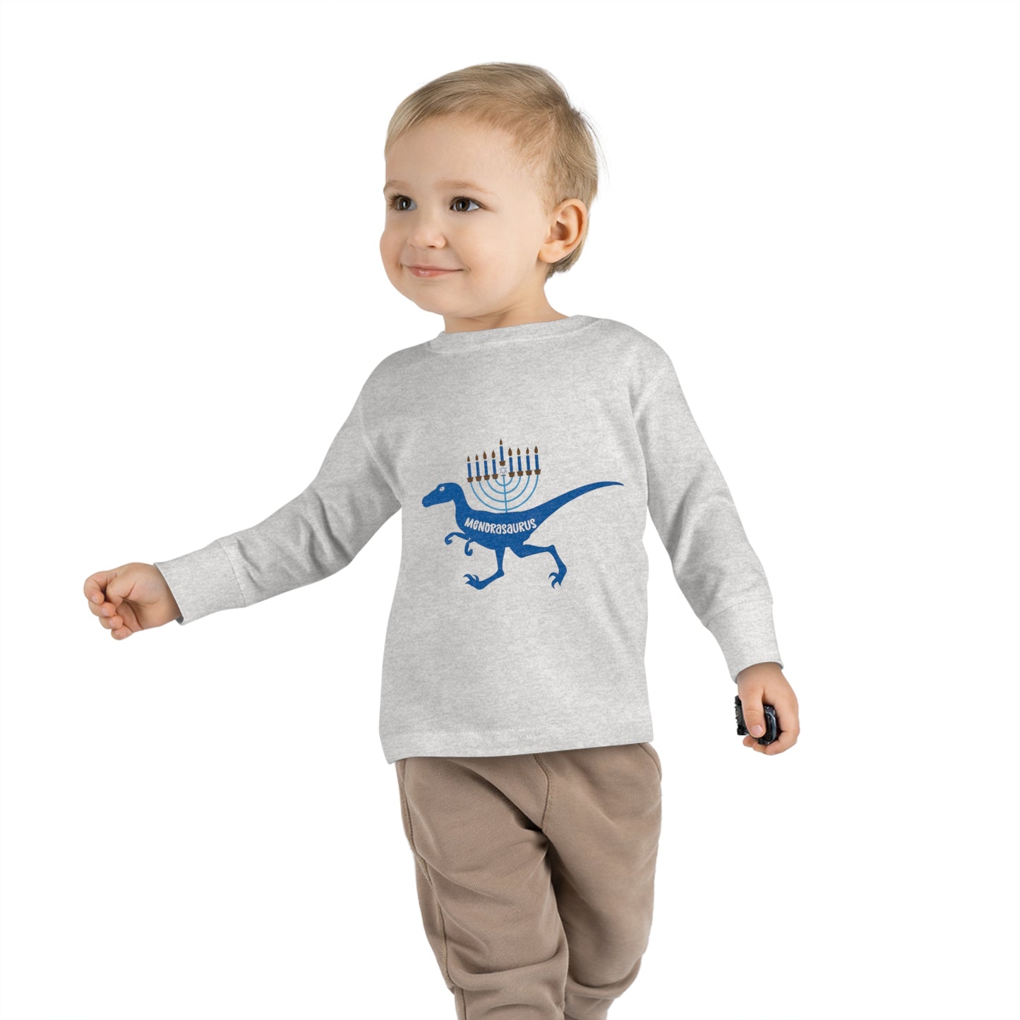 Menorahsaurus holidayToddler Long Sleeve Tee