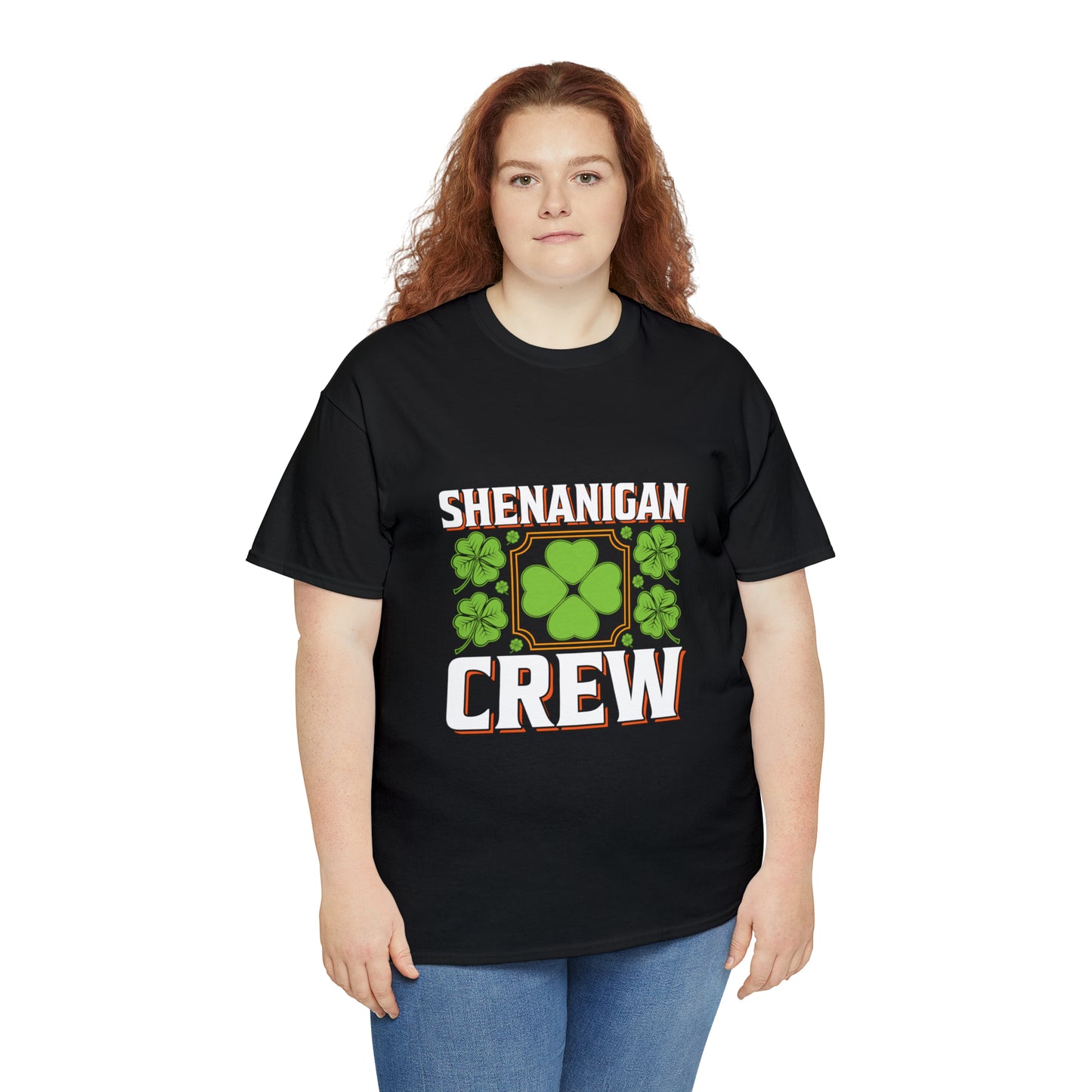 Unisex Shenanigan's Matching Family Shenanigans Crew St Patricks Day Heavy Cotton Tee