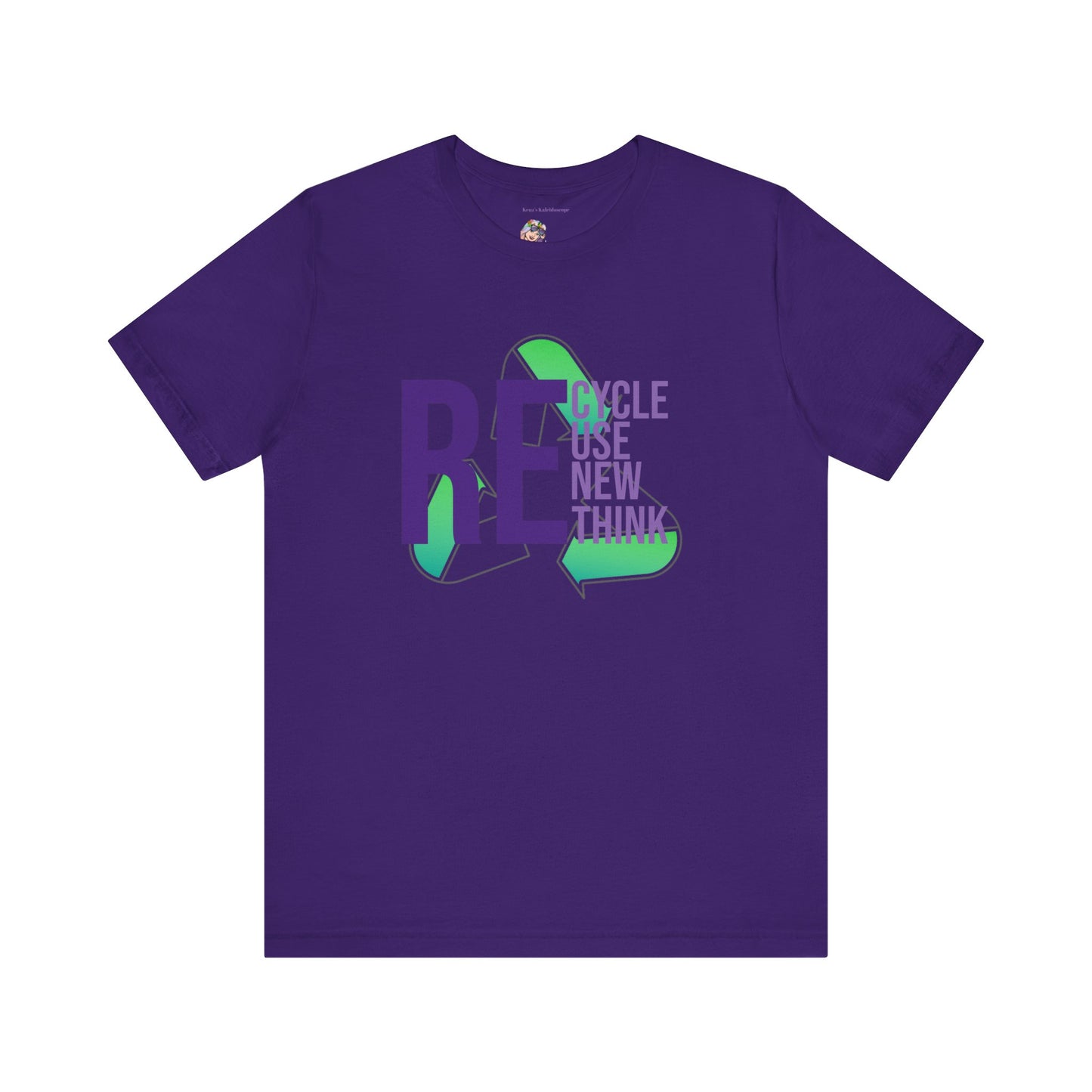 Recycle Reuse Renew Rethink Earthday S-3XL Unisex Jersey Short Sleeve Tee