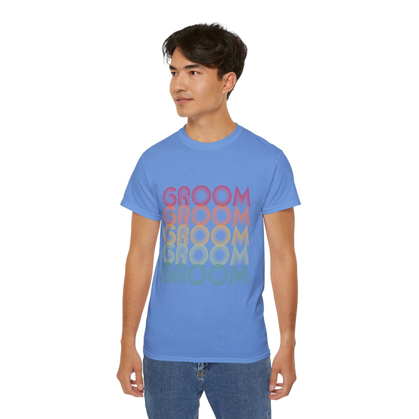 Groom Engagement Party Retro Fade, S-5XL, Unisex Ultra Cotton Tee