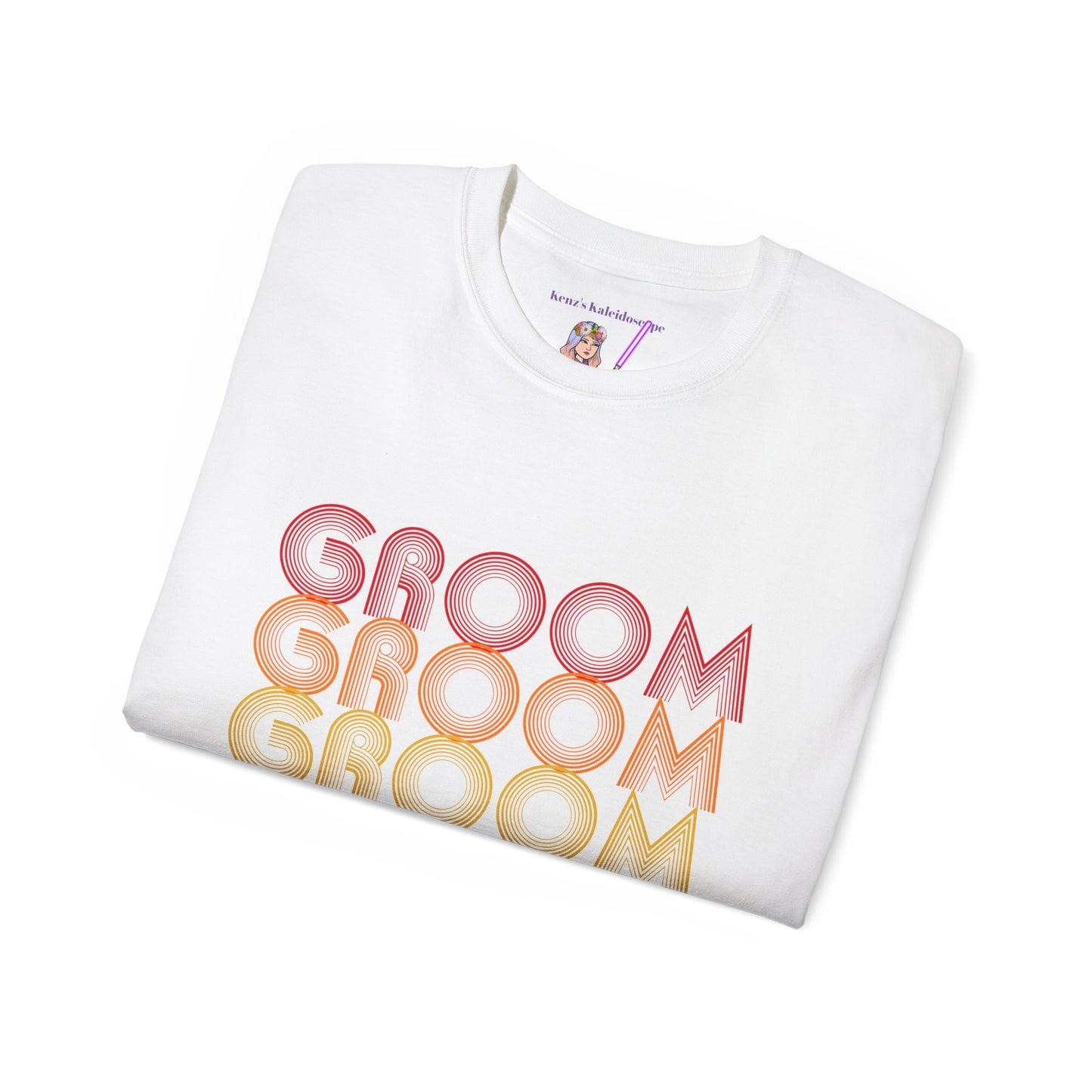 Groom Engagement Party Retro Fade, S-5XL, Unisex Ultra Cotton Tee