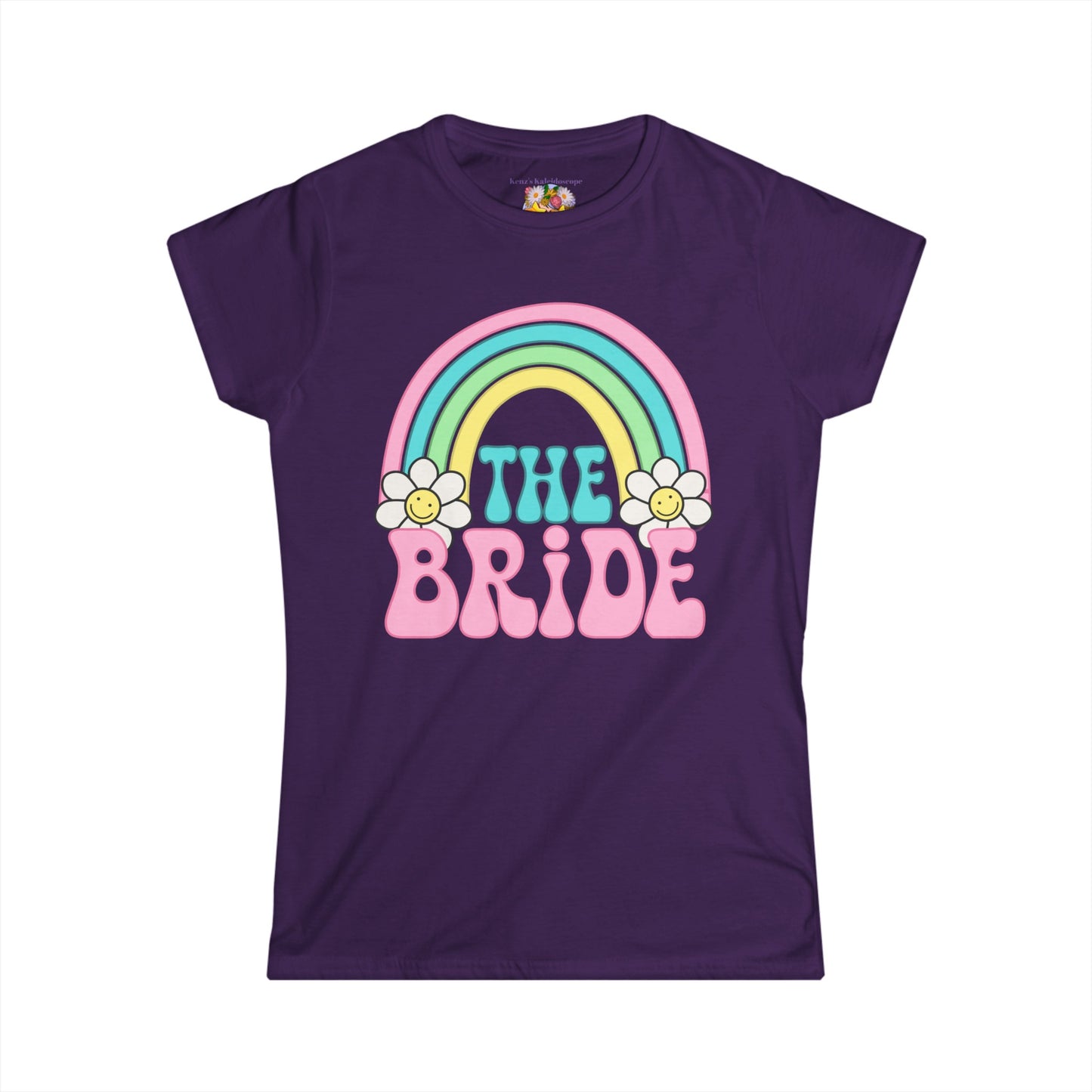 The Bride Retro Rainbow, S-2XL, Women's Softstyle Tee
