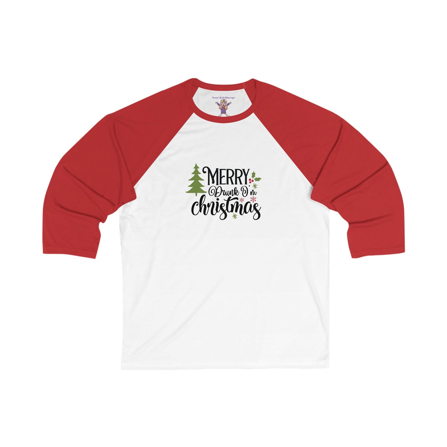Merry Drunk I'm Christmas Holiday Unisex 3\4 Sleeve Baseball Tee