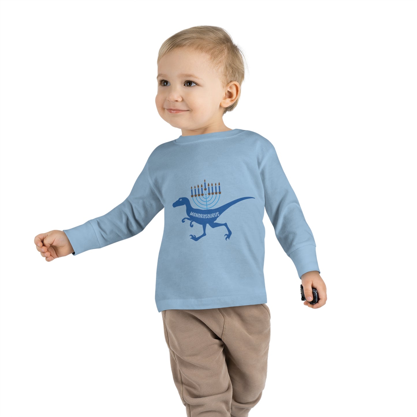 Menorahsaurus holidayToddler Long Sleeve Tee