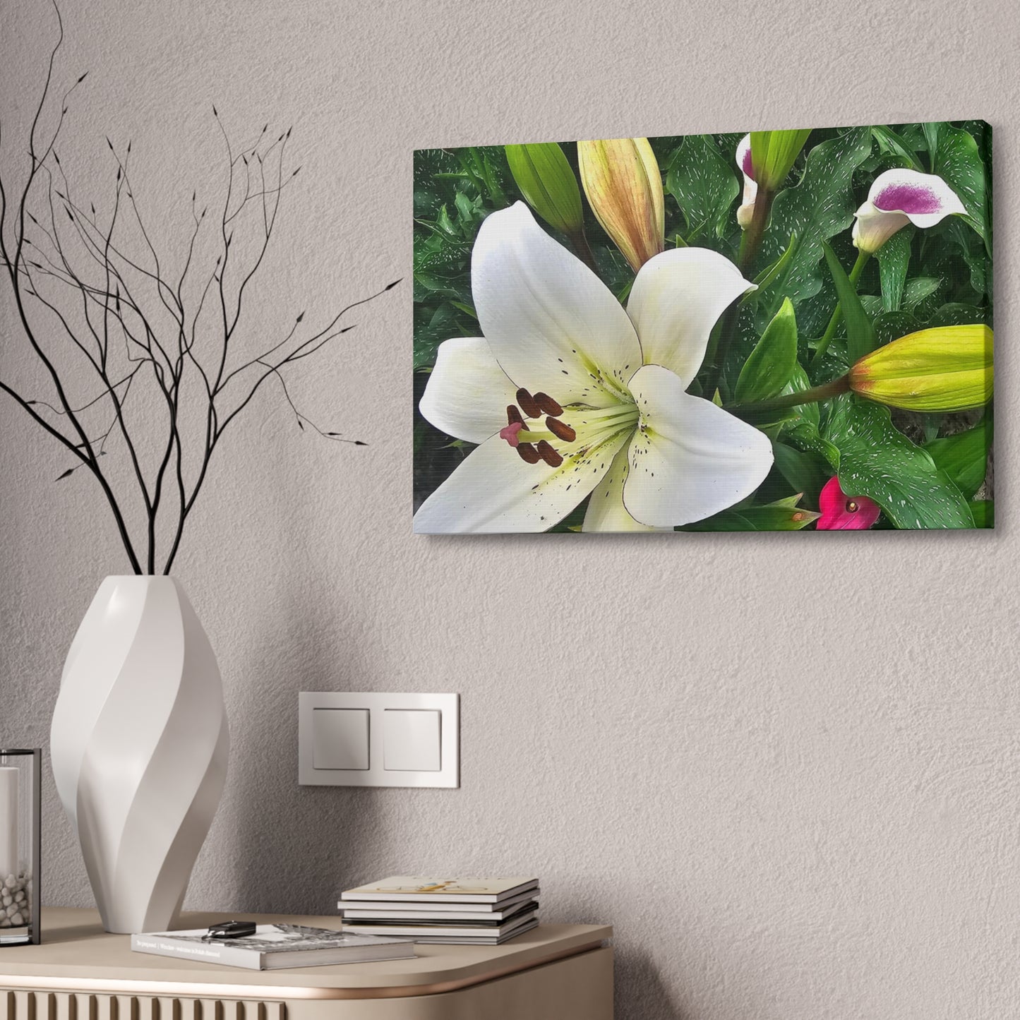Lily Explosion, Canvas Stretched, 1.5''